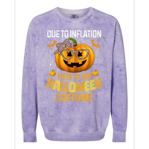 Pumpkin Halloween Costume Women Funny Halloween 2024 Colorblast Crewneck Sweatshirt