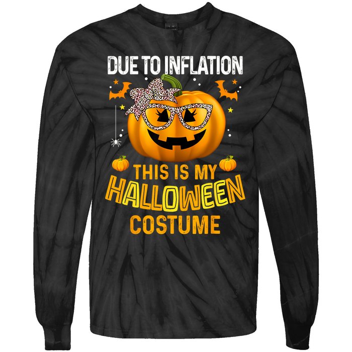 Pumpkin Halloween Costume Women Funny Halloween 2024 Tie-Dye Long Sleeve Shirt