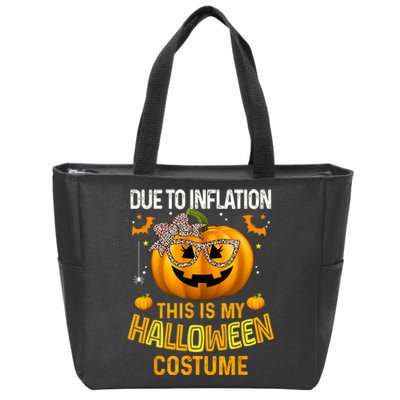 Pumpkin Halloween Costume Women Funny Halloween 2024 Zip Tote Bag