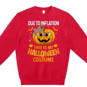 Pumpkin Halloween Costume Women Funny Halloween 2024 Premium Crewneck Sweatshirt