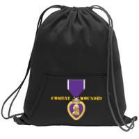 Purple Heart Combat Veteran Cool Sweatshirt Cinch Pack Bag