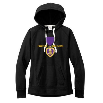 Purple Heart Combat Veteran Cool Women's Fleece Hoodie