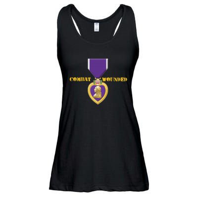 Purple Heart Combat Veteran Cool Ladies Essential Flowy Tank