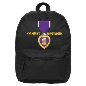 Purple Heart Combat Veteran Cool 16 in Basic Backpack