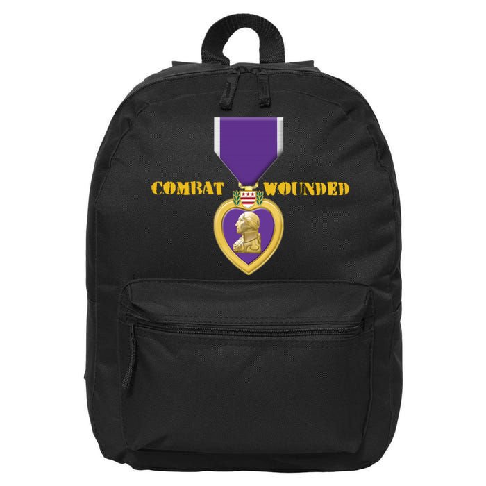 Purple Heart Combat Veteran Cool 16 in Basic Backpack