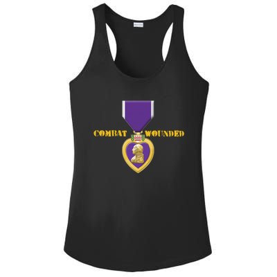 Purple Heart Combat Veteran Cool Ladies PosiCharge Competitor Racerback Tank