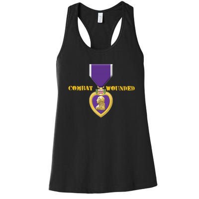 Purple Heart Combat Veteran Cool Women's Racerback Tank