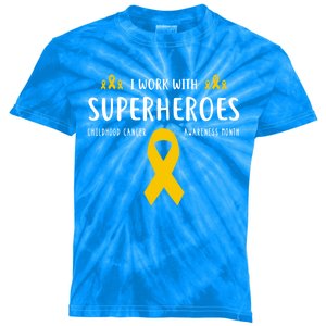 Pediatric Hood Cancer Awareness Nurse Funny Gift Great Gift Kids Tie-Dye T-Shirt