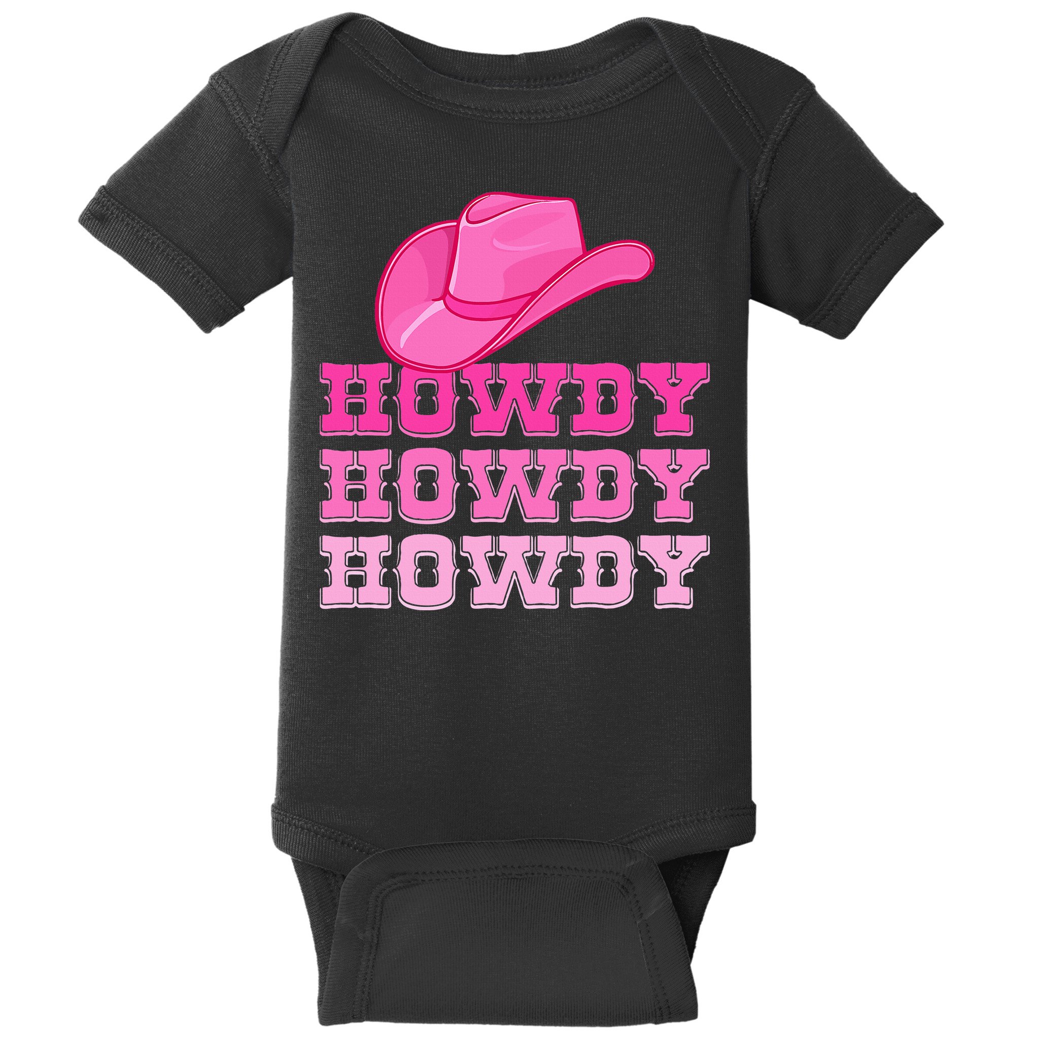 Pink Howdy Cowgirl Western Country Rodeo Baby Bodysuit