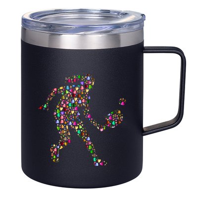 Pickleball Heart Color 12oz Stainless Steel Coffee Mug