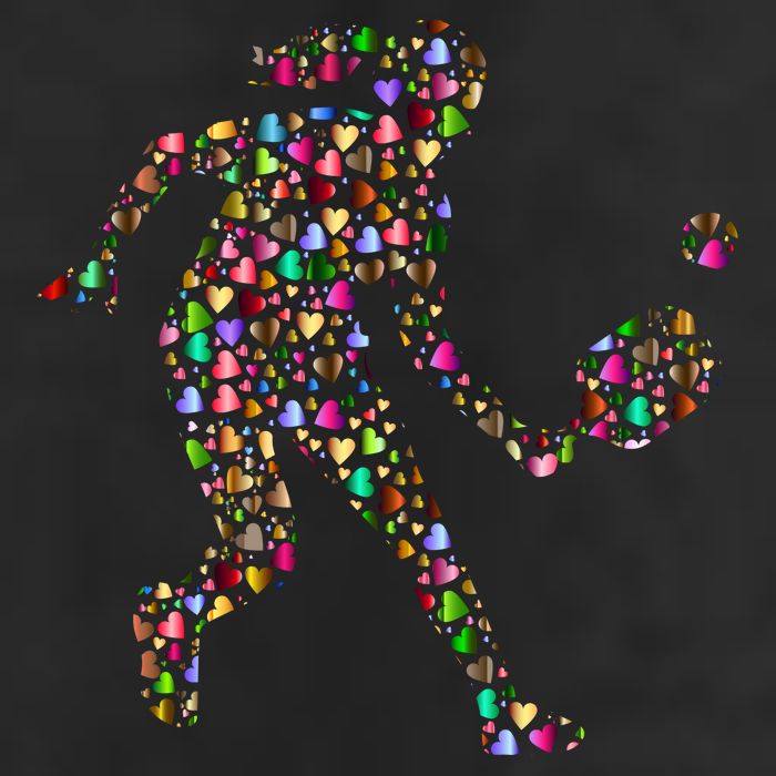 Pickleball Heart Color Tumbler