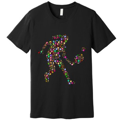 Pickleball Heart Color Premium T-Shirt