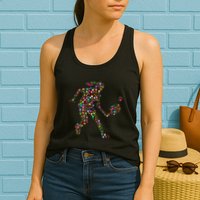 Pickleball Heart Color Womens Tank Top