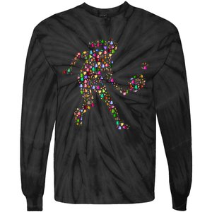 Pickleball Heart Color Tie-Dye Long Sleeve Shirt