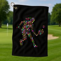 Pickleball Heart Color Golf Towel