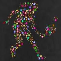 Pickleball Heart Color Golf Towel