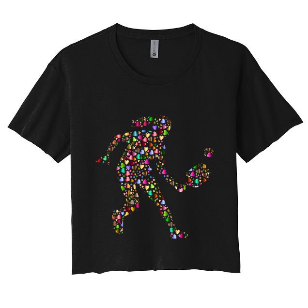 Pickleball Heart Color Crop Top