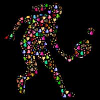 Pickleball Heart Color Crop Top