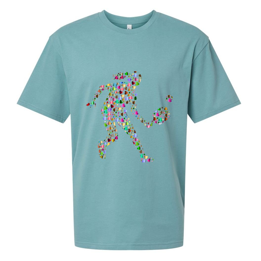 Pickleball Heart Color Sueded Cloud Jersey T-Shirt
