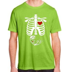 Pregnant Halloween Costume Dinosaur Skeleton Pregnant Mom Gift Adult ChromaSoft Performance T-Shirt