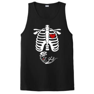 Pregnant Halloween Costume Dinosaur Skeleton Pregnant Mom Gift PosiCharge Competitor Tank