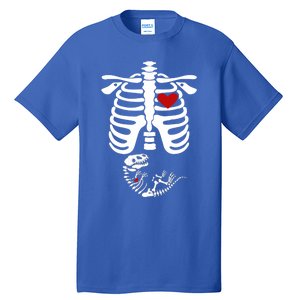 Pregnant Halloween Costume Dinosaur Skeleton Pregnant Mom Gift Tall T-Shirt