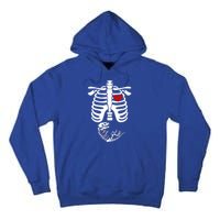 Pregnant Halloween Costume Dinosaur Skeleton Pregnant Mom Gift Tall Hoodie