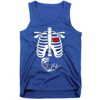 Pregnant Halloween Costume Dinosaur Skeleton Pregnant Mom Gift Tank Top