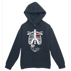 Pregnant Halloween Costume Dinosaur Skeleton Pregnant Mom Gift Urban Pullover Hoodie