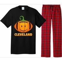 Pumpkin Halloween Costume Cleveland Football Cool Smile Face Pajama Set