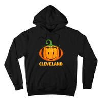 Pumpkin Halloween Costume Cleveland Football Cool Smile Face Tall Hoodie