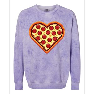 Pizza Heart Cute Valentines Day Colorblast Crewneck Sweatshirt