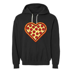 Pizza Heart Cute Valentines Day Garment-Dyed Fleece Hoodie