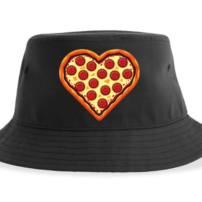 Pizza Heart Cute Valentines Day Sustainable Bucket Hat