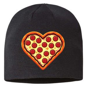 Pizza Heart Cute Valentines Day Sustainable Beanie