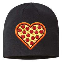 Pizza Heart Cute Valentines Day Sustainable Beanie