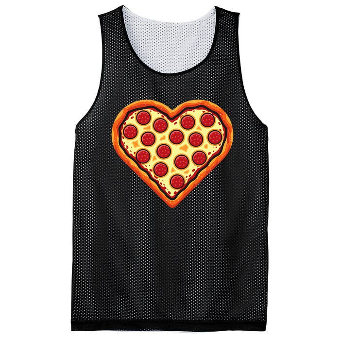 Pizza Heart Cute Valentines Day Mesh Reversible Basketball Jersey Tank