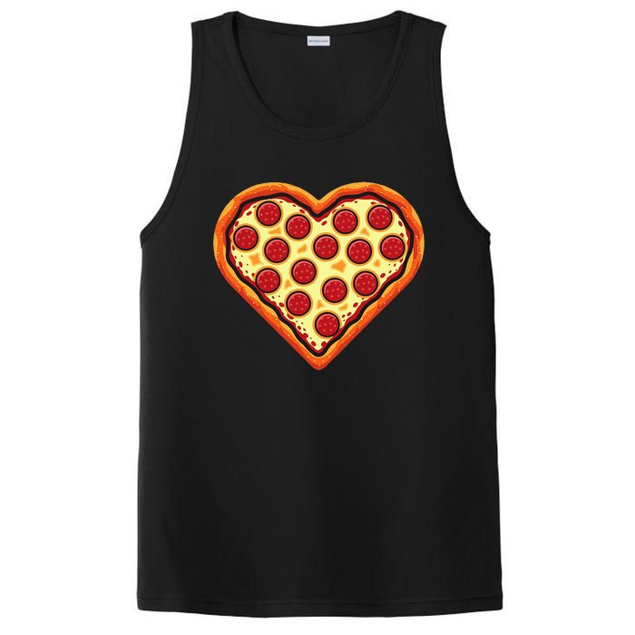 Pizza Heart Cute Valentines Day PosiCharge Competitor Tank