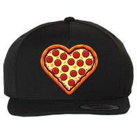 Pizza Heart Cute Valentines Day Wool Snapback Cap