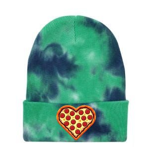 Pizza Heart Cute Valentines Day Tie Dye 12in Knit Beanie