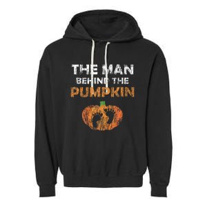 Pregnant Halloween Costume For Dad Expecting Lil Pumpkin Garment-Dyed Fleece Hoodie