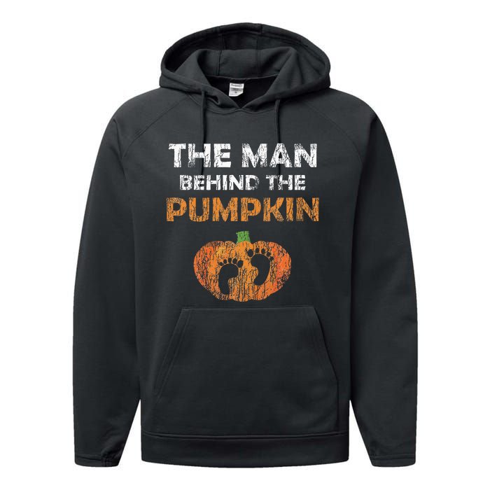 Pregnant Halloween Costume For Dad Expecting Lil Pumpkin Performance Fleece Hoodie