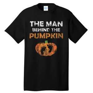 Pregnant Halloween Costume For Dad Expecting Lil Pumpkin Tall T-Shirt