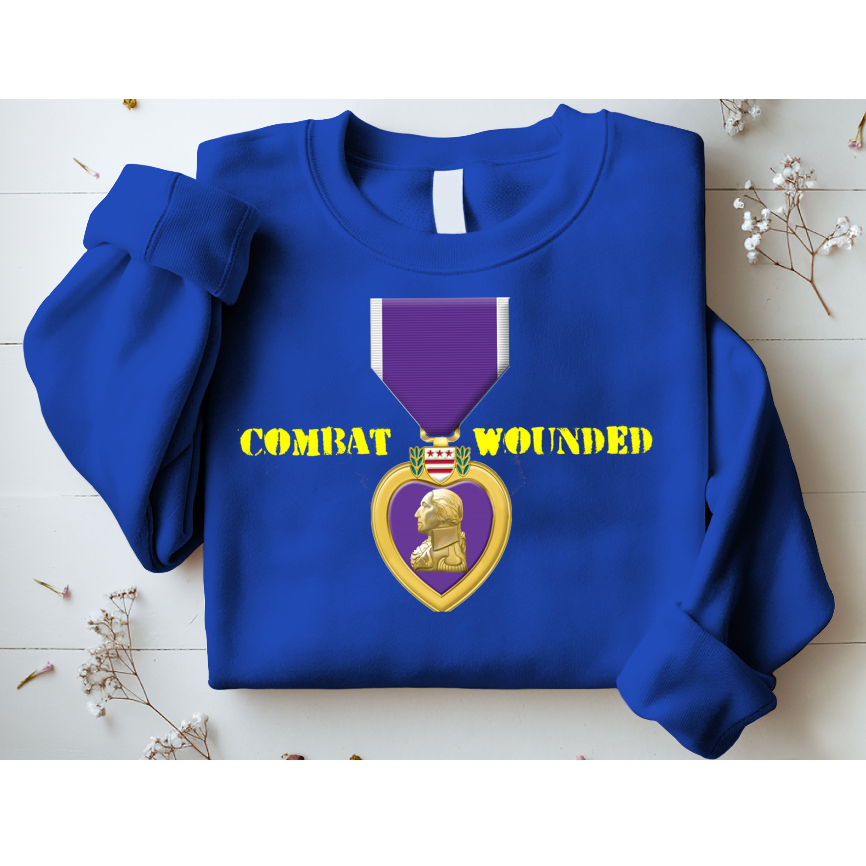 Purple Heart Combat Veteran Cool Gift Sweatshirt