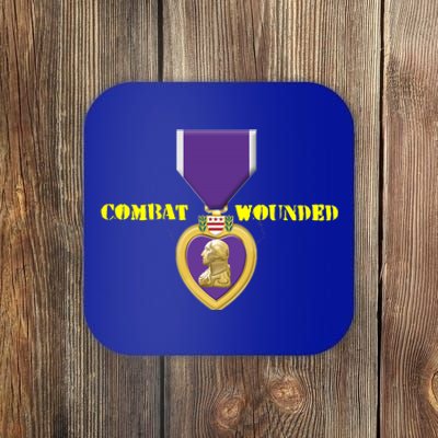 Purple Heart Combat Veteran Cool Gift Coaster