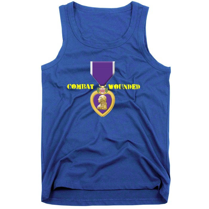 Purple Heart Combat Veteran Cool Gift Tank Top