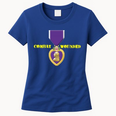 Purple Heart Combat Veteran Cool Gift Womens T-Shirt