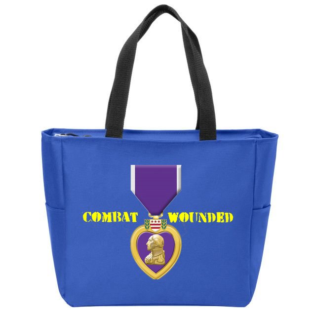 Purple Heart Combat Veteran Cool Gift Zip Tote Bag