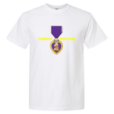 Purple Heart Combat Veteran Cool Gift Garment-Dyed Heavyweight T-Shirt