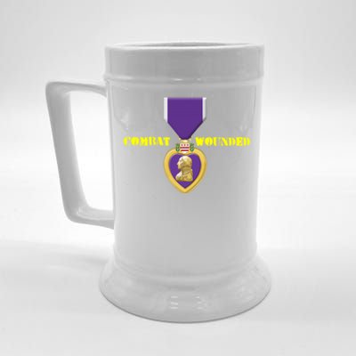 Purple Heart Combat Veteran Cool Gift Beer Stein